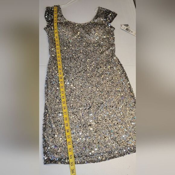 JUMP apparel Sparkly Silver Sequin Dress, Juniors Size 3/4 NEW NWT - Picture 13 of 14